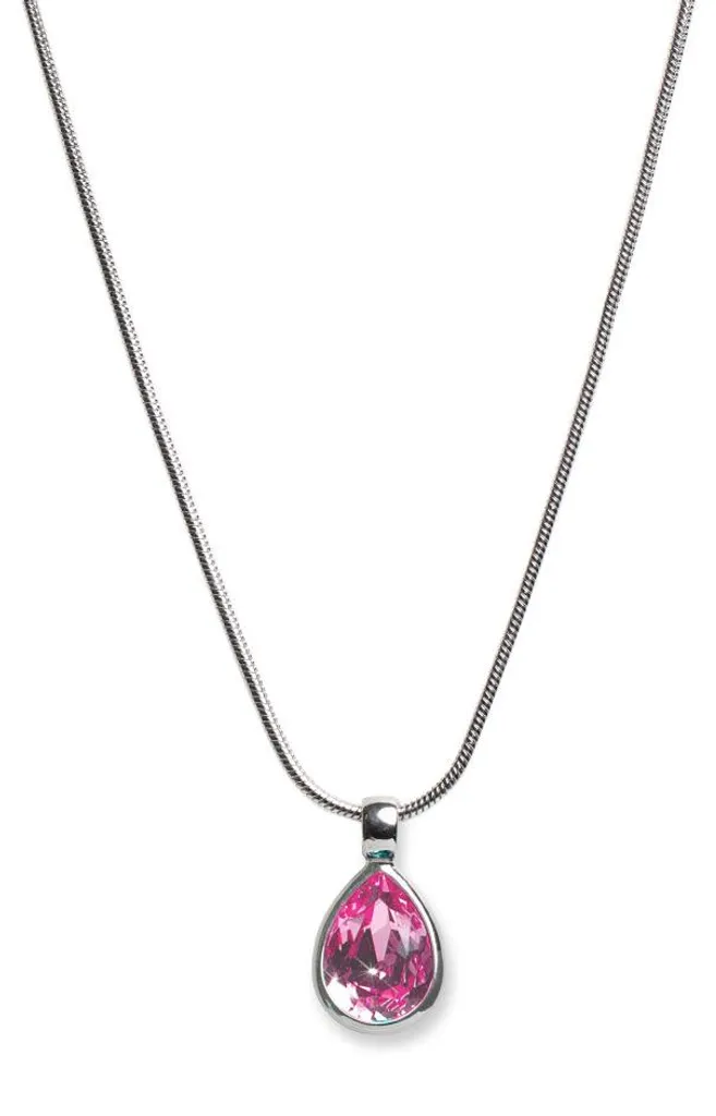 Collier cristal Swarovski rose 11022 209 - Bijou léger hypoallergénique