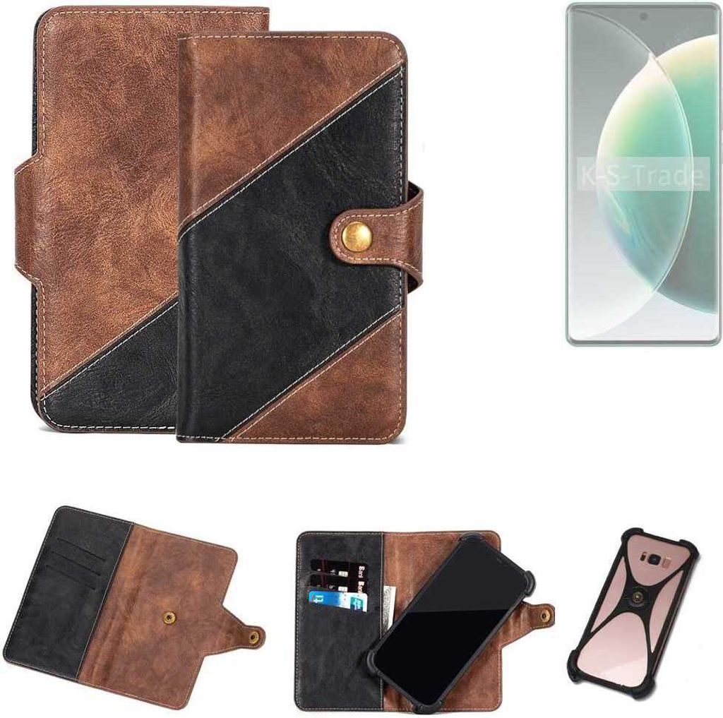 K-S-Trade Handyhülle Schutzhülle Bookstyle Case kompatibel mit Tecno Camon 30S Klapphülle Cover Hülle Schutztasche 1x