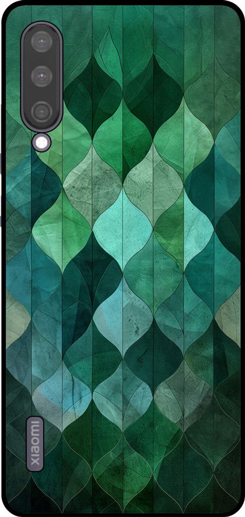 Smartphonica Handyhülle Geeignet für Xiaomi Mi A3 mit grünen Blättern drucken - TPU backcover Fall grüne Blätter Design