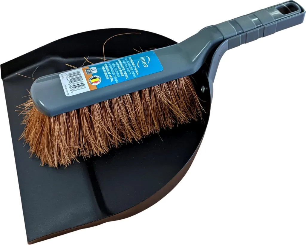 Kit Pelle Balayette pour Cheminée et Garage en Métal et Poils Coco