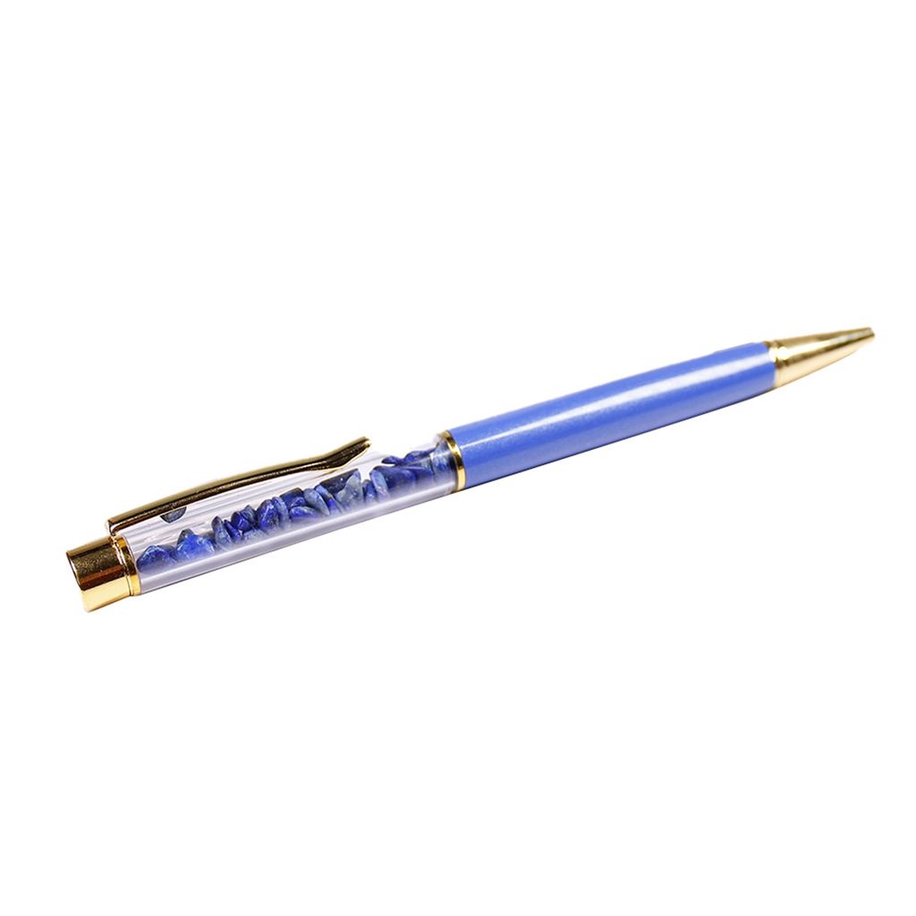 Fluent Write Kugelschreiber glatt natürliche bequeme Grip Faux Crystal Rollerball Stift für Klassenzimmer-Cyan