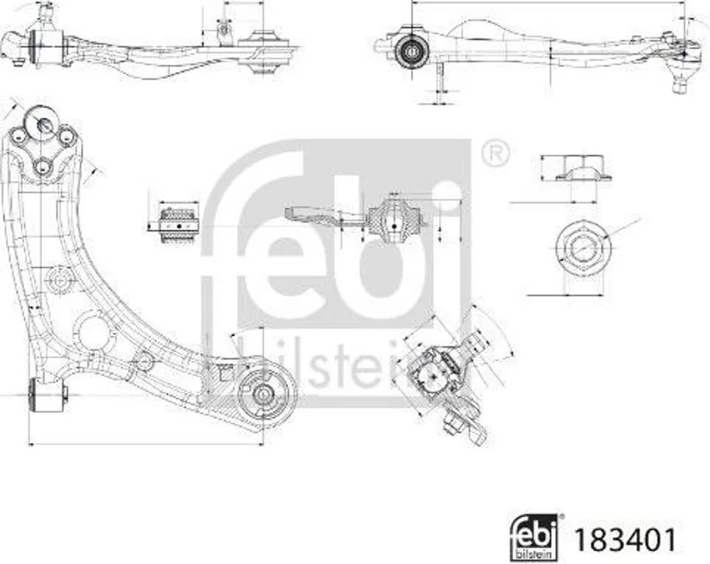 Triangle de suspension avant gauche FEBI 183401 pour Sportage IV QL
