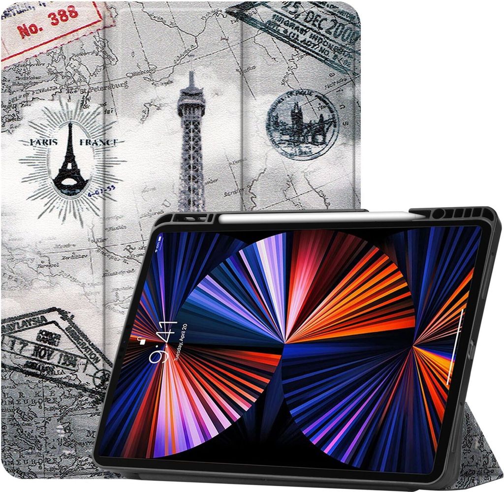 Schutzhülle für Apple iPad Pro 12.9 2021 5. Generation 12.9 Zoll Slim Case Etui mit Standfunktion und Auto Sleep/Wake Funktion