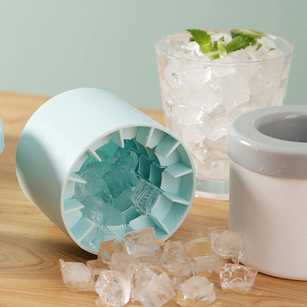 Eiswürfelschale mit Deckel und Behälter, 44 Silikon-Eisschale, Flexible  sichere Eiswürfelformen werden mit Eisbehälter, Schaufel und Abdeckung  geliefert