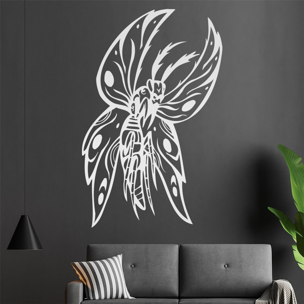Killer Motte Wandtattoo in 6 Größen - Wandaufkleber Wall Sticker - Dekoration, Küche, Wohnzimmer, Schlafzimmer, Badezimmer