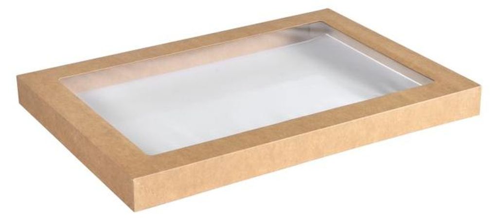 100x DUNI Glance Catering Lid Medium 364 x 255 x 30 mm Braun