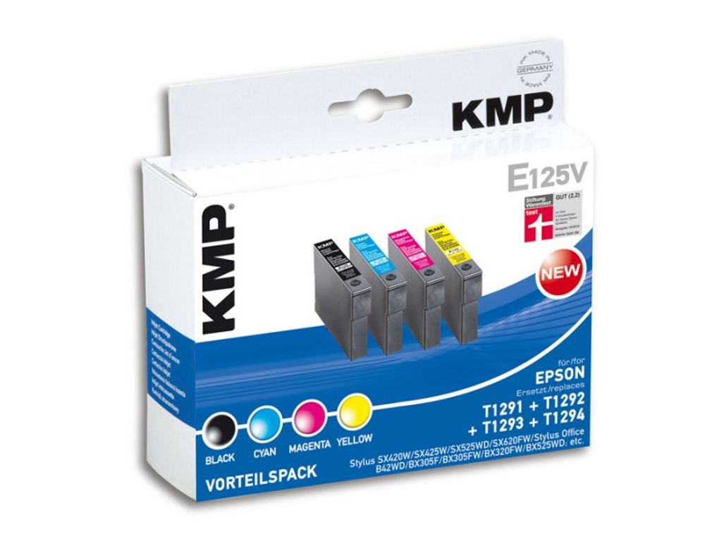 KMP E125V, Schwarz, Cyan, Magenta, Gelb, 4 Stück(e), Multipack