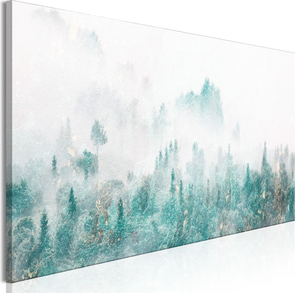 Italienischer Leinwand Leinwandbild - Turquoise Valley (1 Part) Narrow 120x40 cm Landschaften c-C-10021-b-a