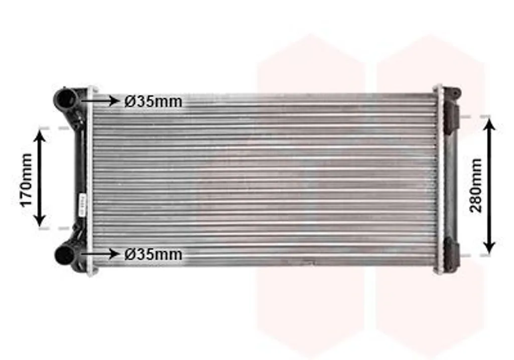 Radiateur de refroidissement moteur pour Lancia Musa et Fiat Punto 188