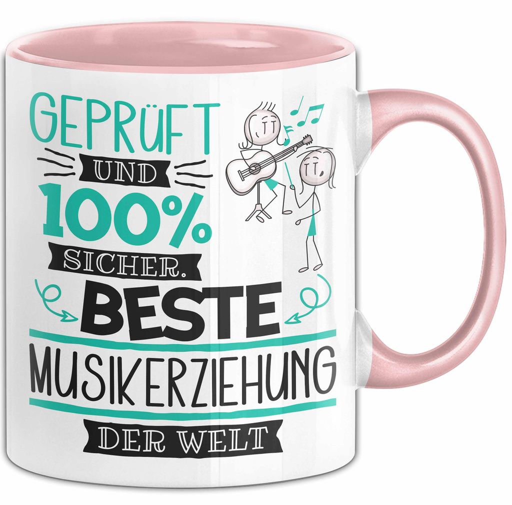 Beste Musikerziehung Der Welt Tasse Geschenk für Eine Musikerziehung Und Sicher Geschenkidee Geburtstag Weihnachten (Rosa)
