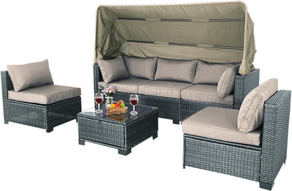 Outdoor Sofa Eleni Grau/Beige
