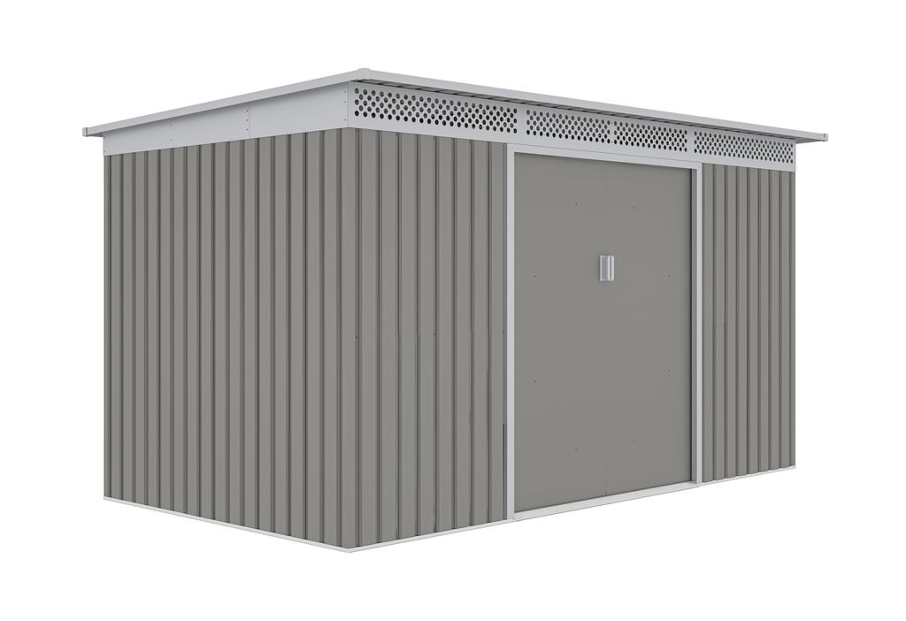 Gartenhaus G21 GRAH 700 - 340 x 206 cm, grau metallic
