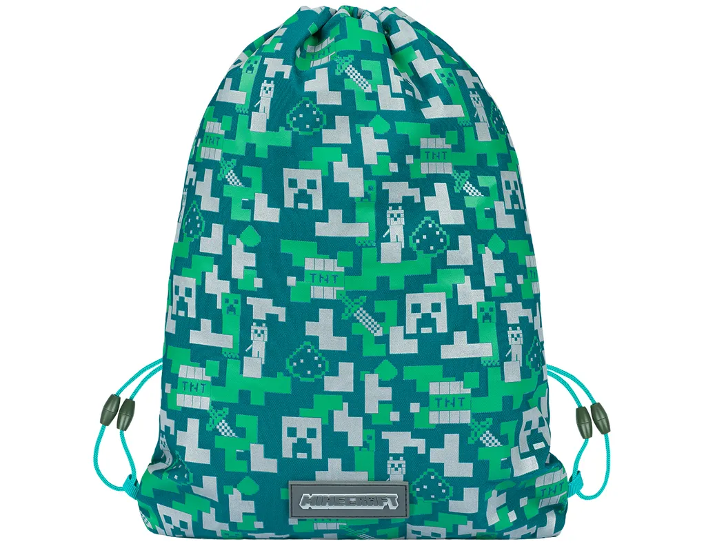Baagl Astuccio Minecraft Per Ragazzi E Ragazze – Licenza Ufficiale, Ascia Blu, 20x9x7 Cm