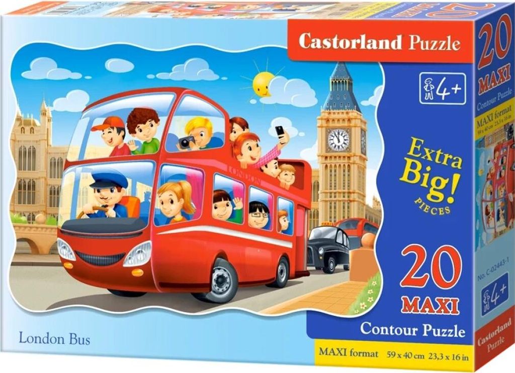 CASTORLAND Puzzle London-Bus MAXI 20 dks