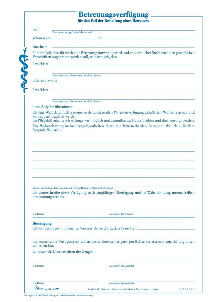 RNK-Verlag Patientenverfügung Formulare 2895 Produktbild 5