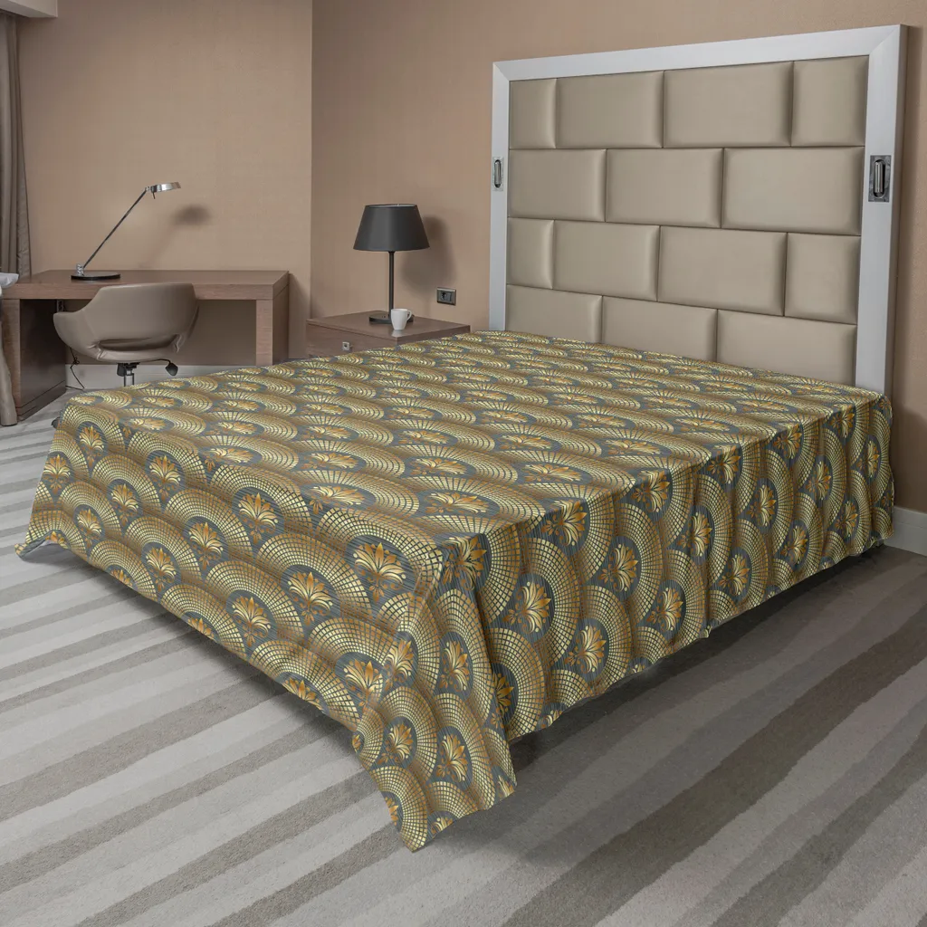 Lenzuolo Damascato ABAKUHAUS Giallo Nero 266x260 cm | Design Mosaico