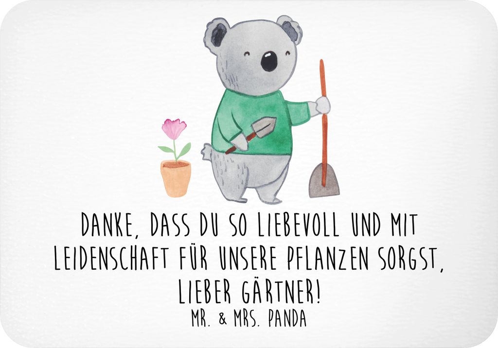 Mr. & Mrs. Panda magnet Lieber Gärtner - Weiß - Geschenk, whiteboardmagnet, Notizhalter, besondere Momente, Kühlschrankmagnet, Betreuung, Pinnwa...