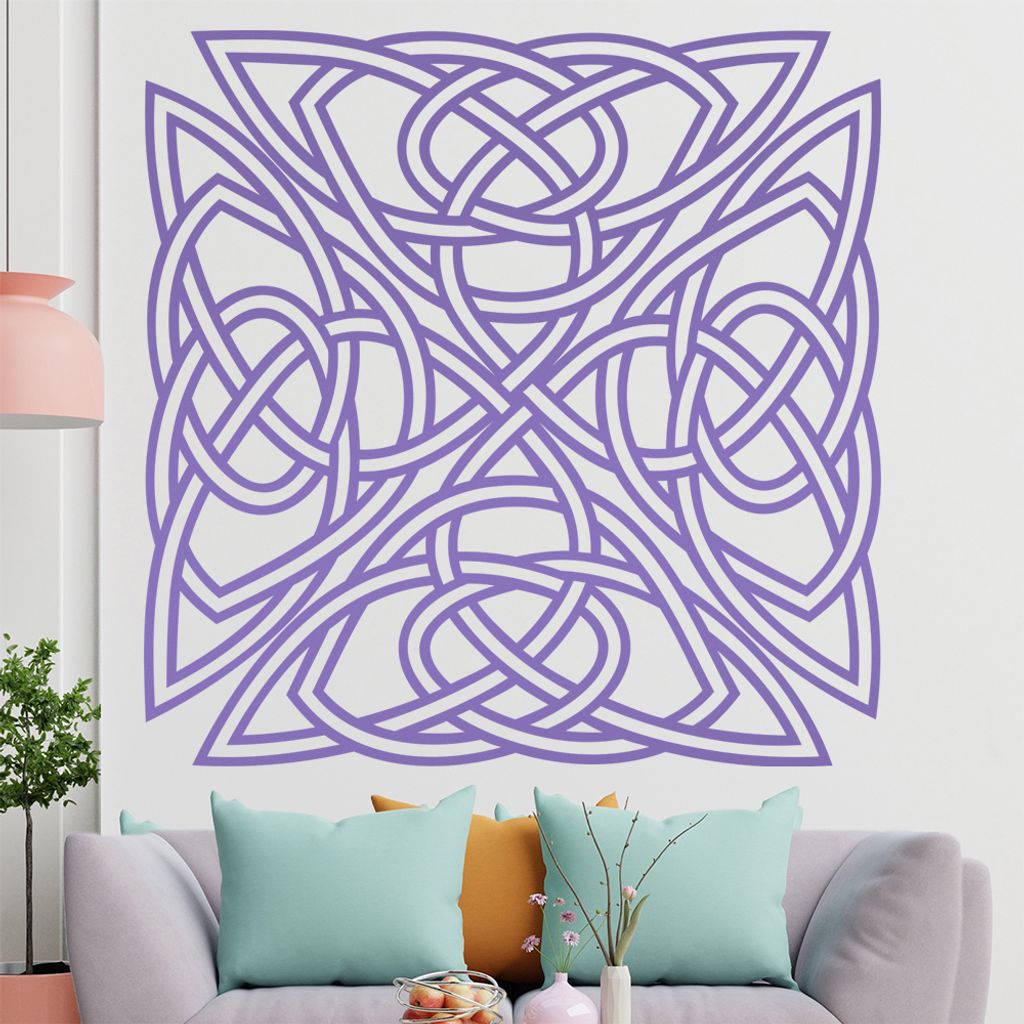 keltischer Knoten - Knotenmuster Wandtattoo in 6 Größen - Wandaufkleber Wall Sticker - Dekoration, Küche, Wohnzimmer, Schlafzimmer, Badezimmer