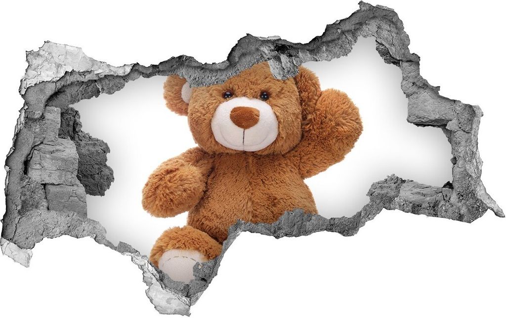 Selbstklebender Loch-3D-Aufkleber 95x73 cm Bär