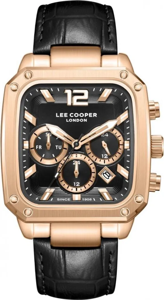 Montre analogique homme Lee Cooper noire, un bijou de mode masculine