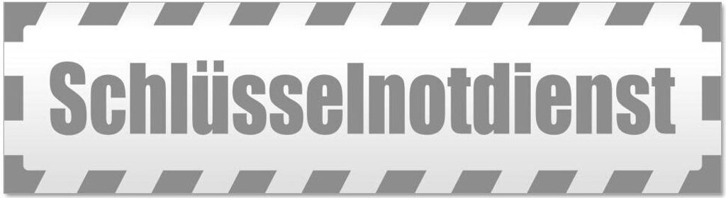 Kiwistar - Autoaufkleber - Grau - 45 x 12 cm - Schlüsselnotdienst gestreift - Hinweis Aufkleber Sticker für Auto, Kfz, Fahrrad, PKW, LKW