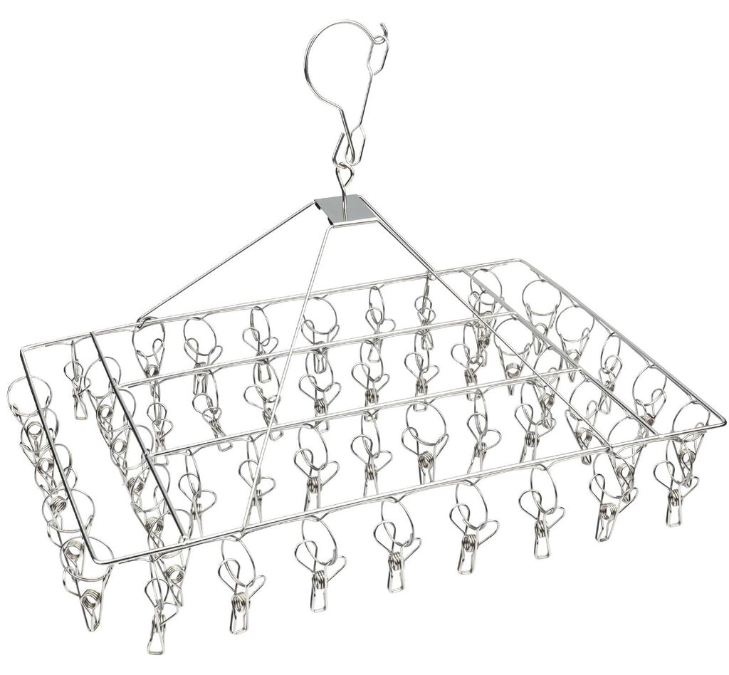 Solidchoice - Cintre en métal avec 50 pinces et crochet Image du produit 