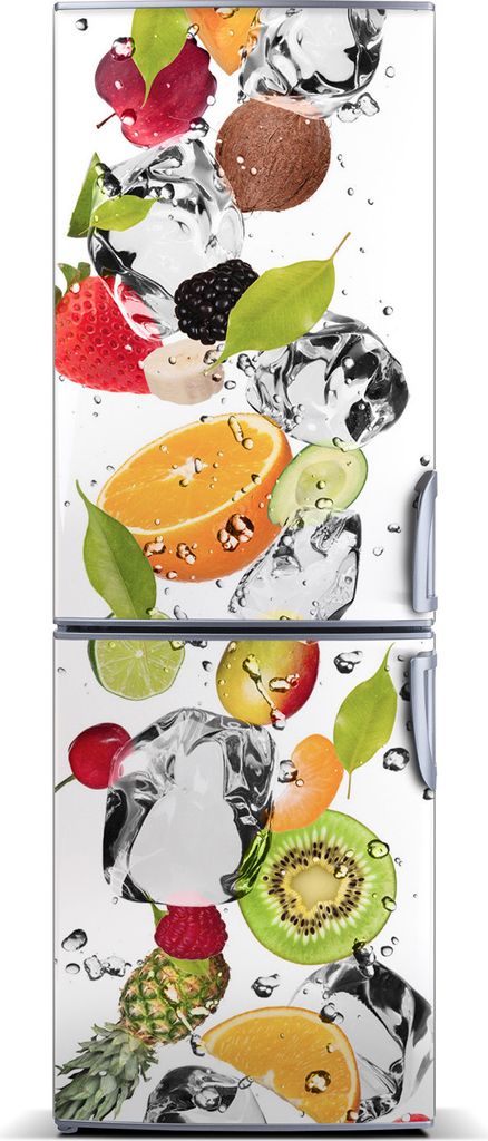 Tulup Kühlschrankdekoration - Magnetmatte - 70 cm x 190 cm - Magnet auf dem Kühlschrank - Obst Und Wasser