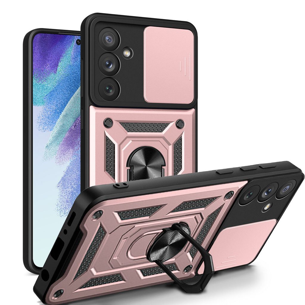 Outdoor Panzer Hülle für Samsung Galaxy A54 5G mit Kameraschutz Ringhalter Rosegold
