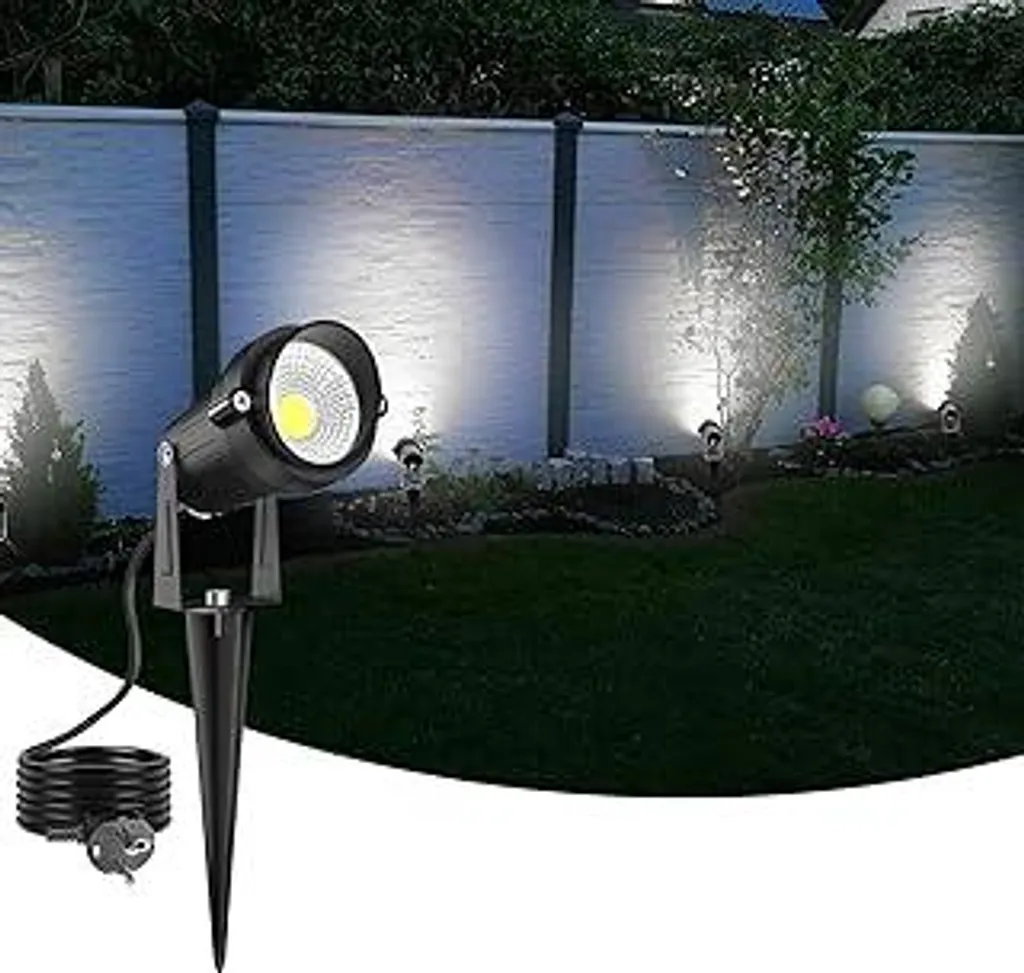 nipify Faretto Giardino LED 5W Impermeabile IP65 Luce Esterna Bianca