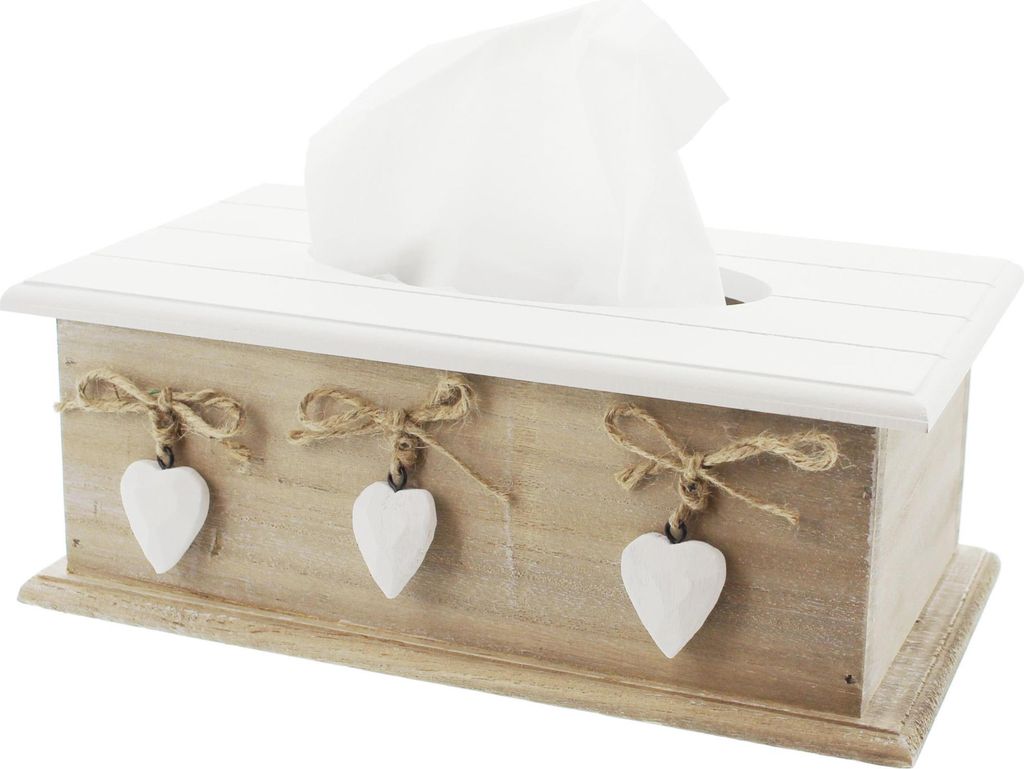 FRANK FLECHTWAREN Scatola per fazzoletti di carta "Cuore Immagine del prodotto 