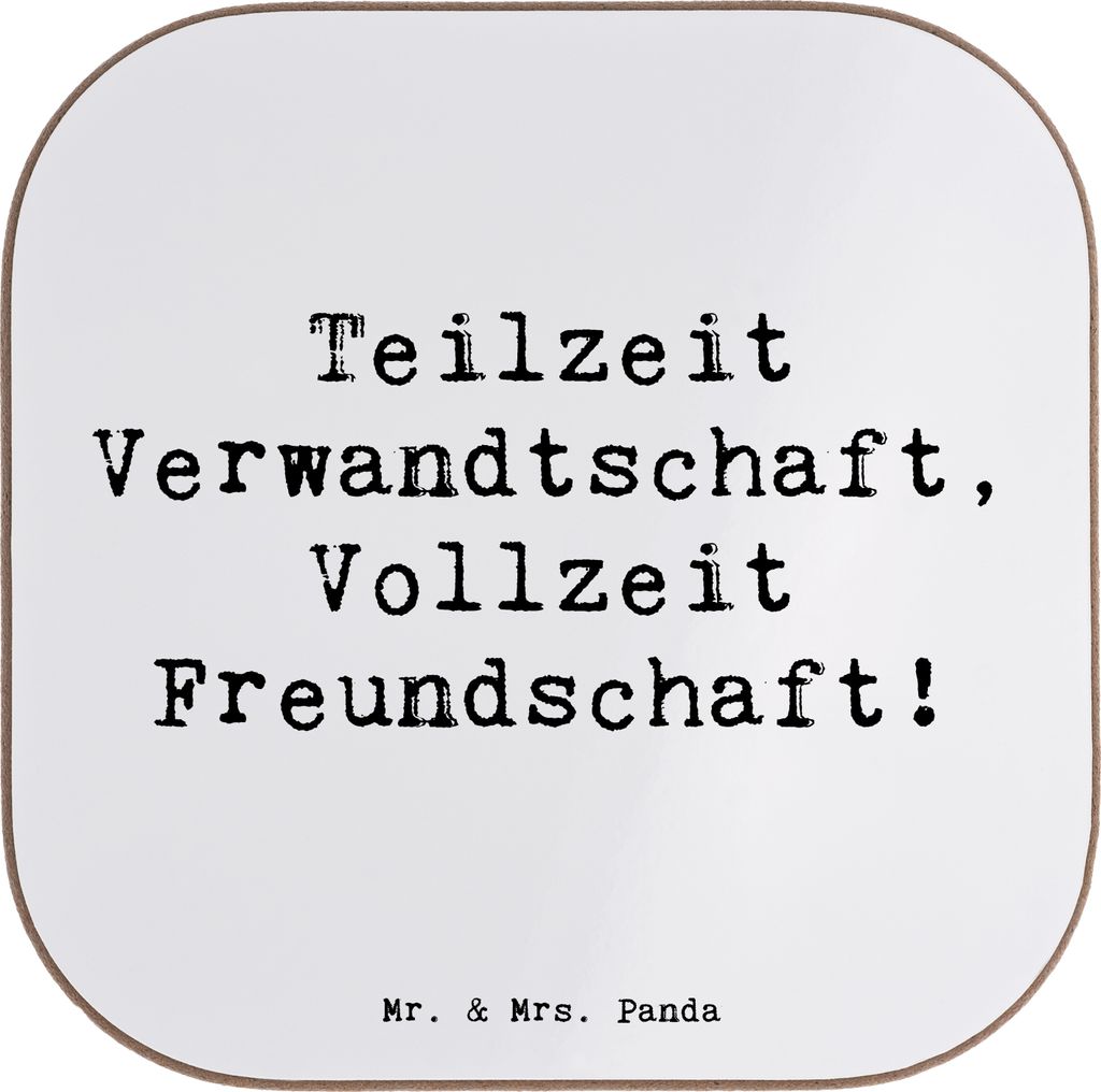 Mr. & Mrs. Panda Untersetzer Tasse Spruch Halbbruder Freundschaft - Weiß - Geschenk, Familie, Geburtstage, Holzuntersetzer, Tischuntersetzer, Bind...