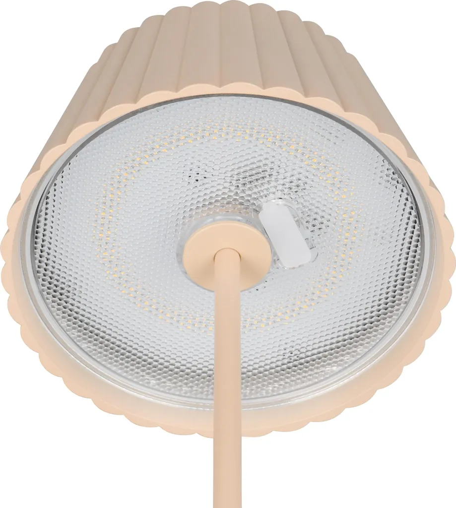 Lampadaire LED en métal couleur sable avec variateur tactile IP44 H123 - 6