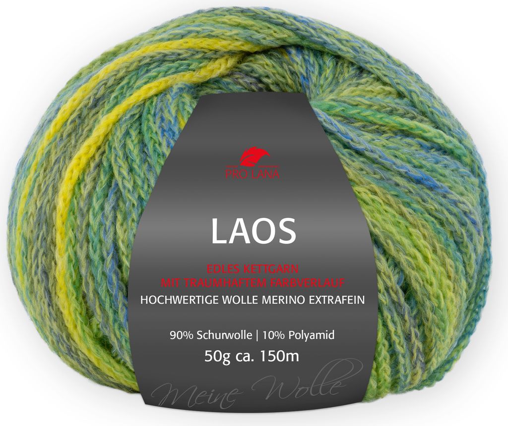 Pro Lana LAOS 50 g geflochtene Wolle im Tropenlook 150 Produktbild 