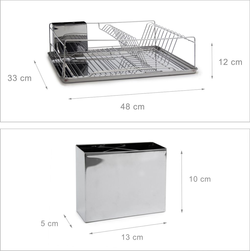 relaxdays Abtropfgestell silber Produktbild 5