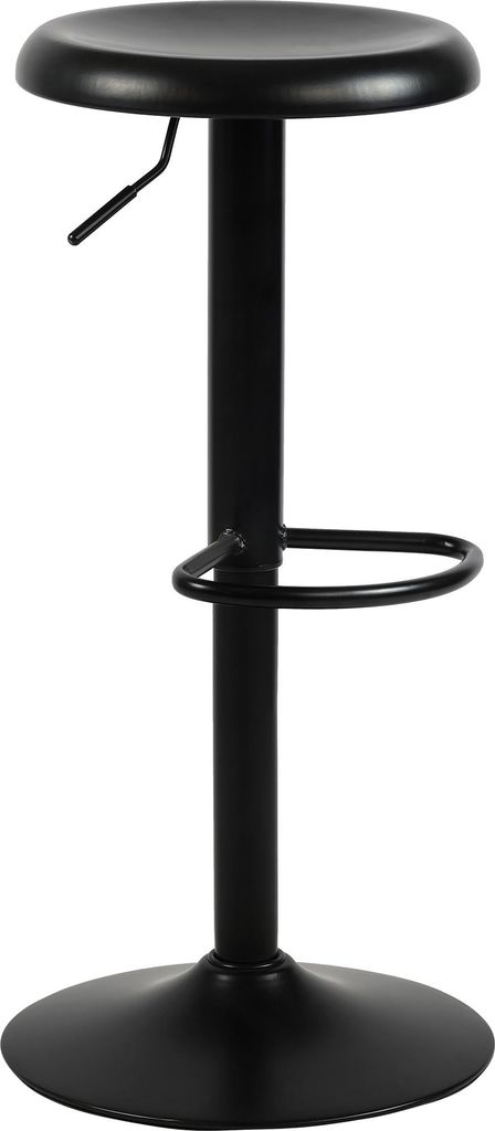 Barhocker HIKAR - Metall Schwarz 38.5x38.5x58 cm | Barstuhl Höhenverstellbar Drehbar Tresenhocker Tresenstuhl Kneipenhocker Kneipenstuhl