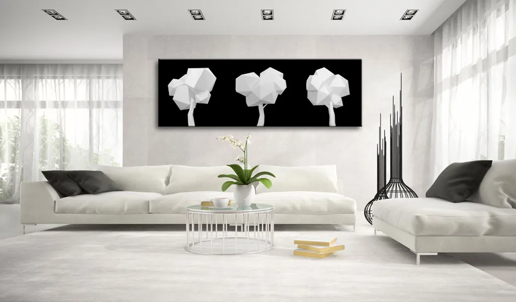 Aménagez votre salon avec un tableau moderne abstrait format horizontal