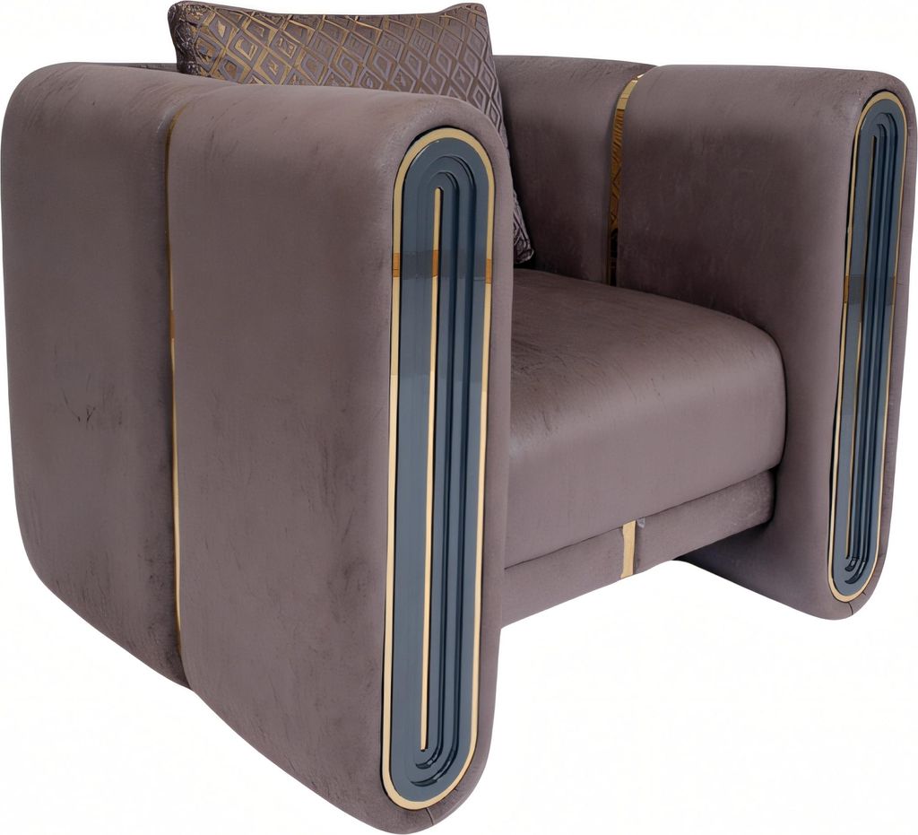 Moderne braune Stoffsessel im eleganten Design, komfortabel