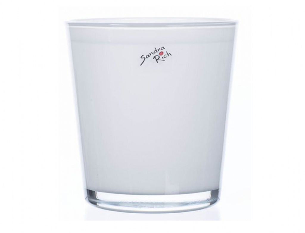 Obal na květináč ORCHID skleněný bílý d12,5x13,5cm MOM 6ks Obrázek produktu 