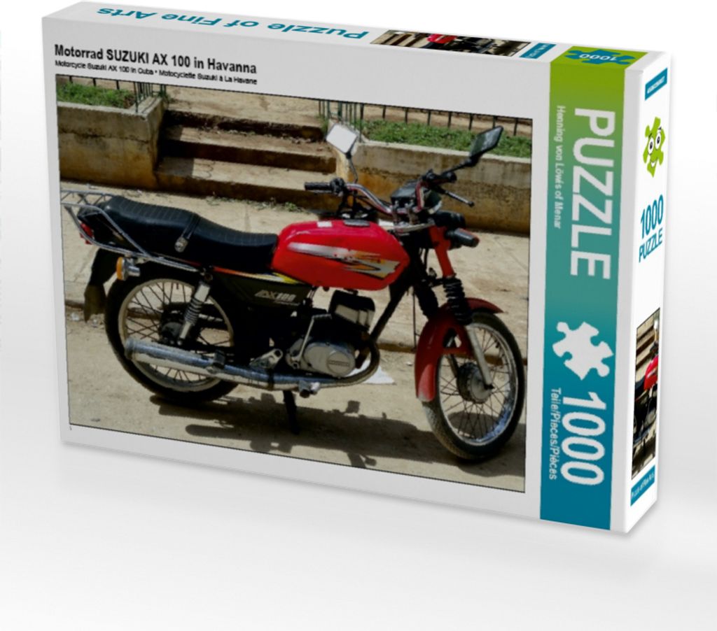 Calvendo Motorrad SUZUKI AX 100 in Havanna 1000 Teile Puzzle quer 640x480mm, von Löwis of Menar Henning; 7364054