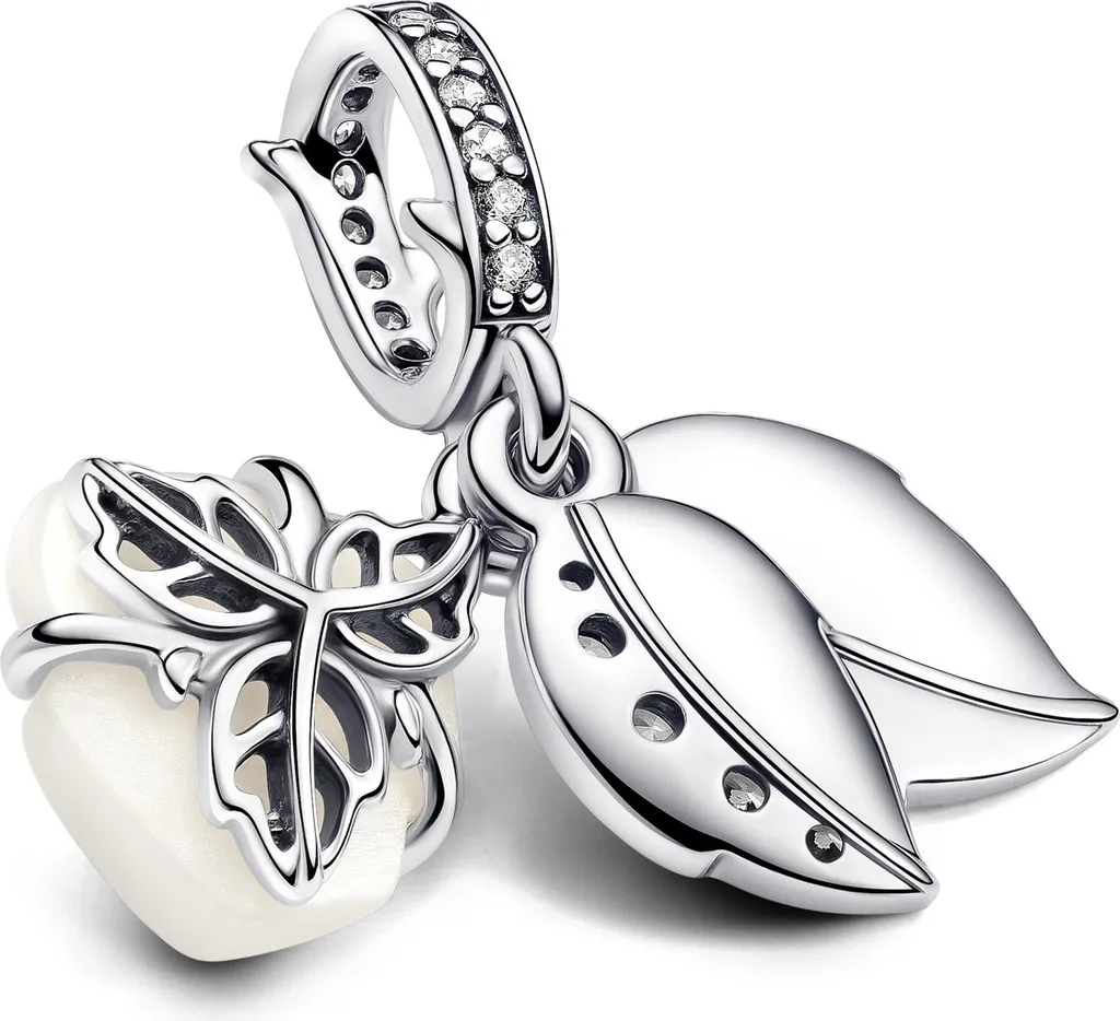 Charm Rose Blanche Pandora 793200C01 Argent 925 et Nacre de Synthèse