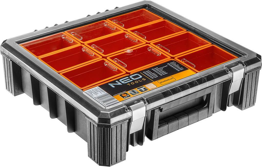NEO TOOLS Werkzeugbefestigungen 400 x 400 x 120 mm Angelzubehör Eimer Organizer Sortimentskasten 12 Fächer