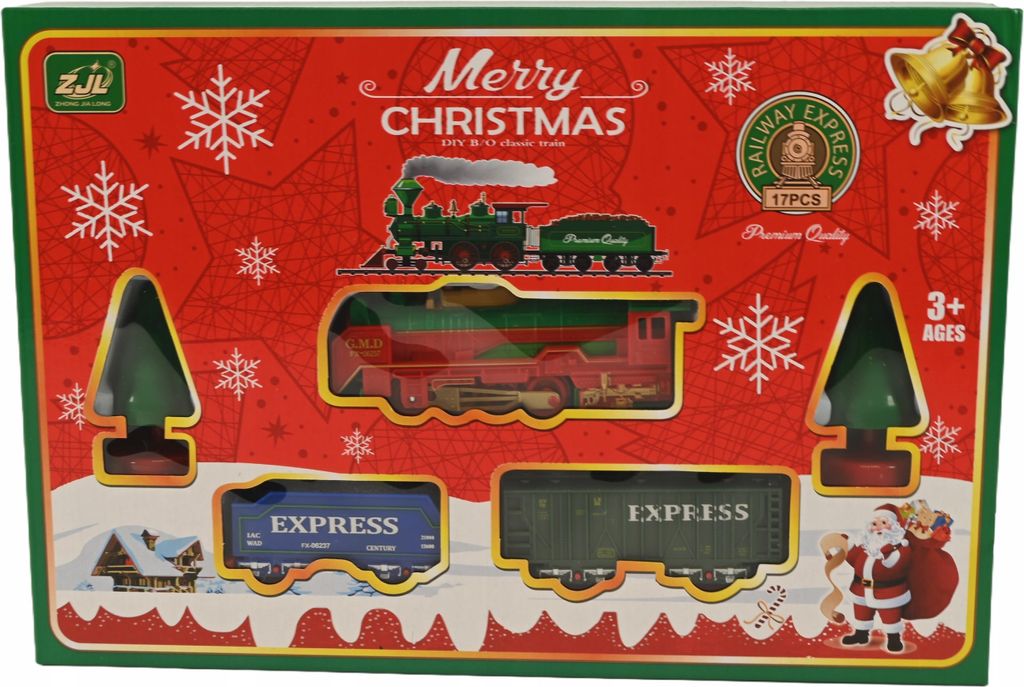 Elektrische Weihnachtseisenbahn - 17-teiliges Zug Set mit Produktbild 