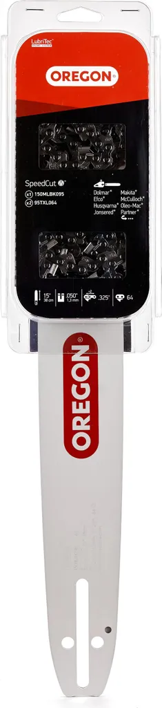 Kit de coupe Oregon 38 cm .325 idéal pour bois de chauffage et élagage régulier