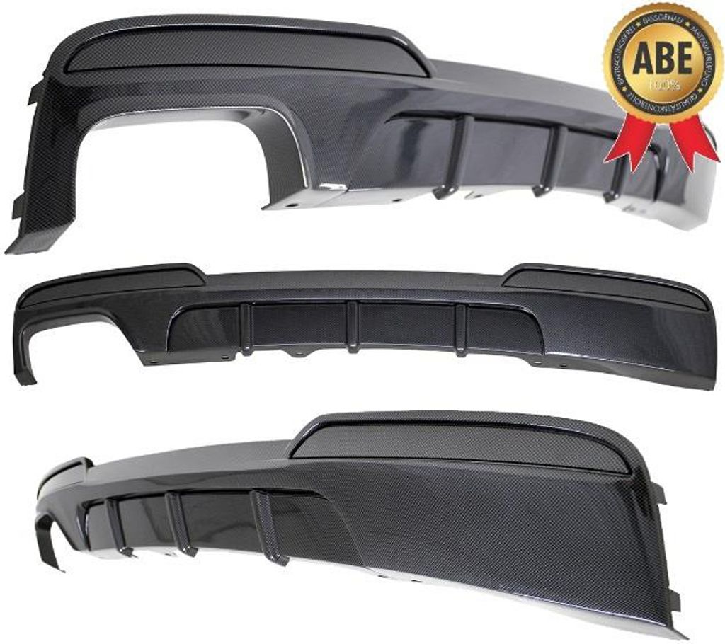 Diffusor Sport-Performance Carbon Design 2 Rohr passt für BMW F10 F11 M-Paket+ABE