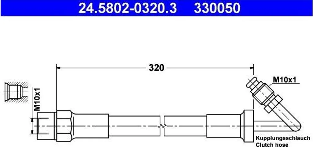 Flexible d'embrayage ATE 24.5802-0320.3 Haute Résistance Thermique