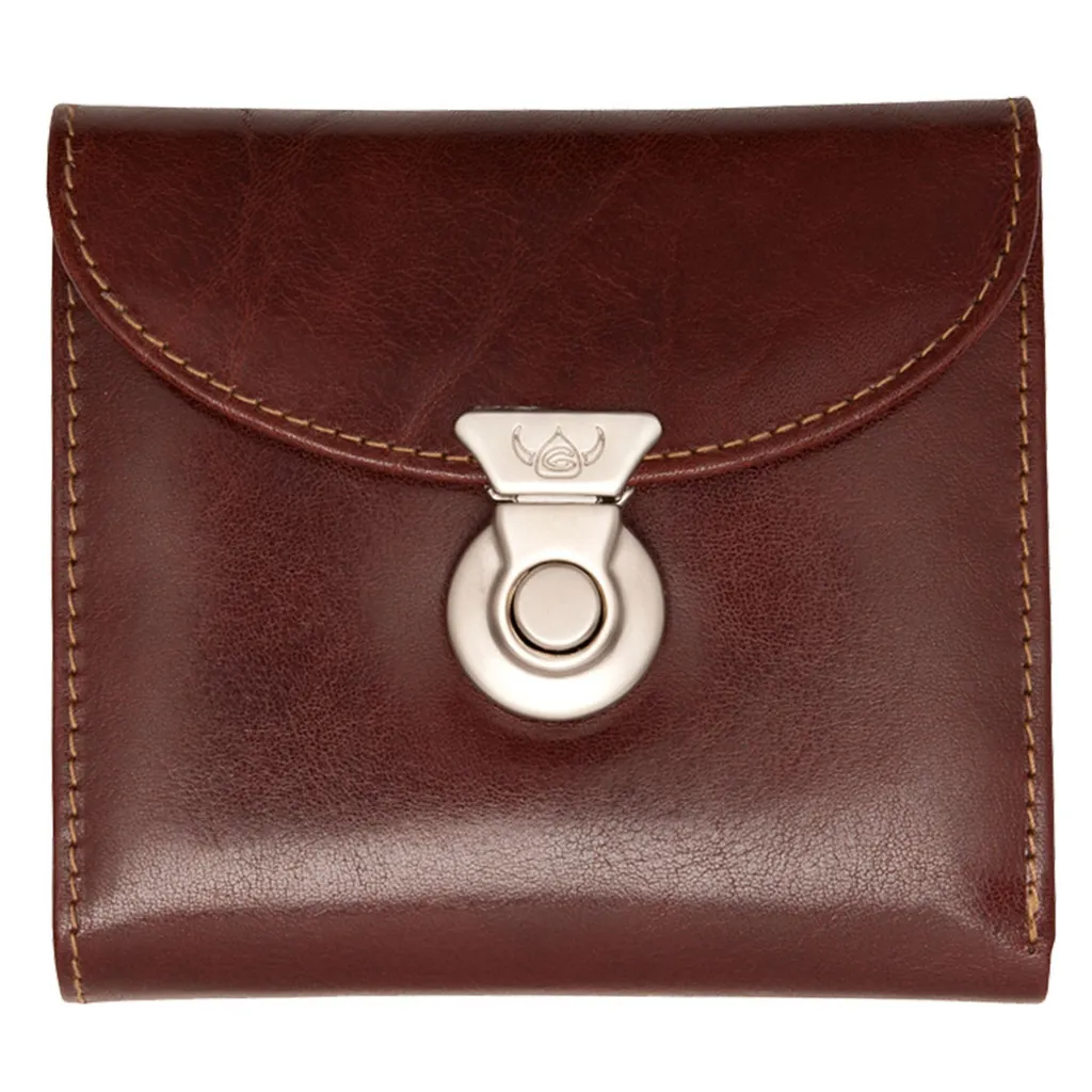 Porte-monnaie Golden Head Colorado en cuir de tabac avec protection RFID