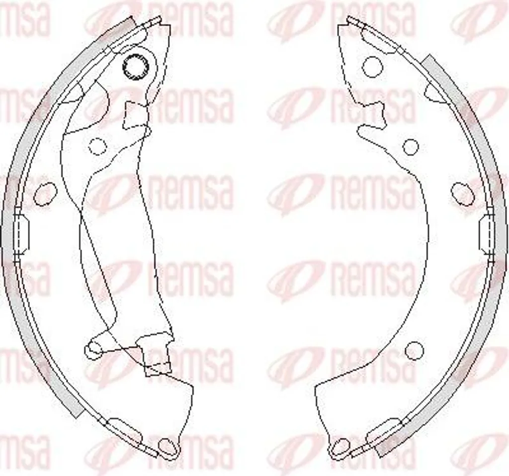 Jeu de mâchoires de frein REMSA 4203.00 compatible avec Hyundai Getz