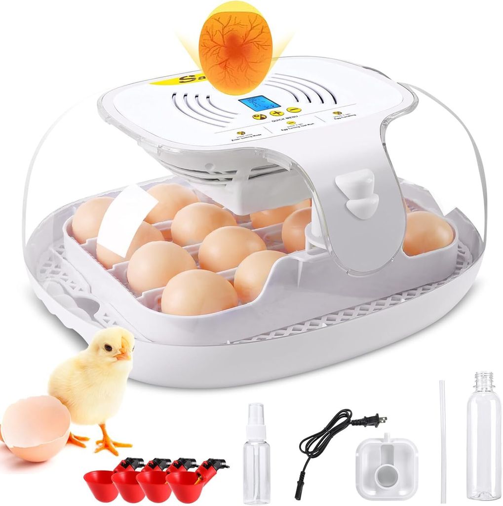 Inkubator Vollautomatisch, Brutmaschine 16 Eier-Brutapparat Produktbild 