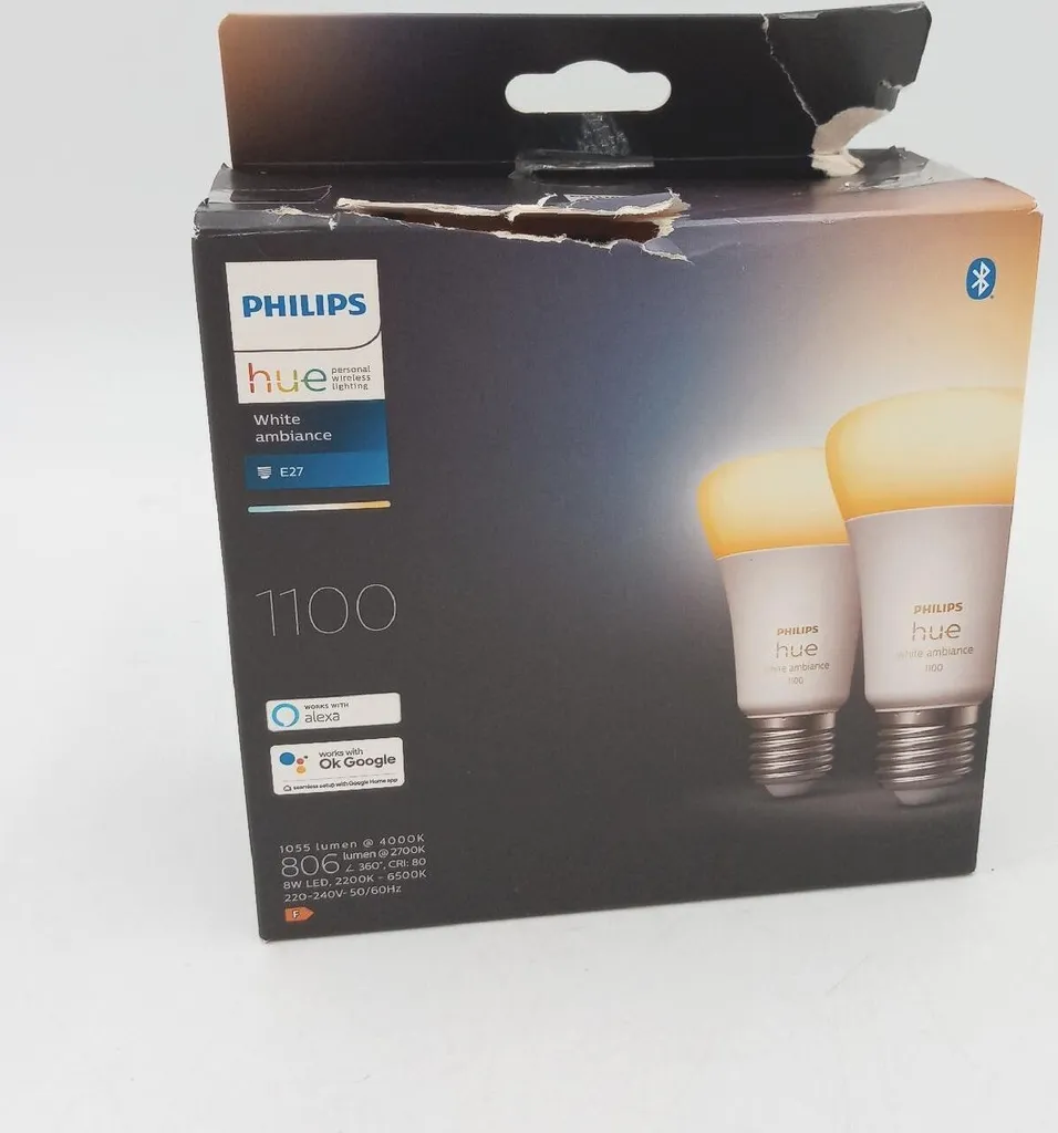 Solution Éclairage Connecté E27 Philips Hue - Pack 2 Ampoules 1100 Lm - 18