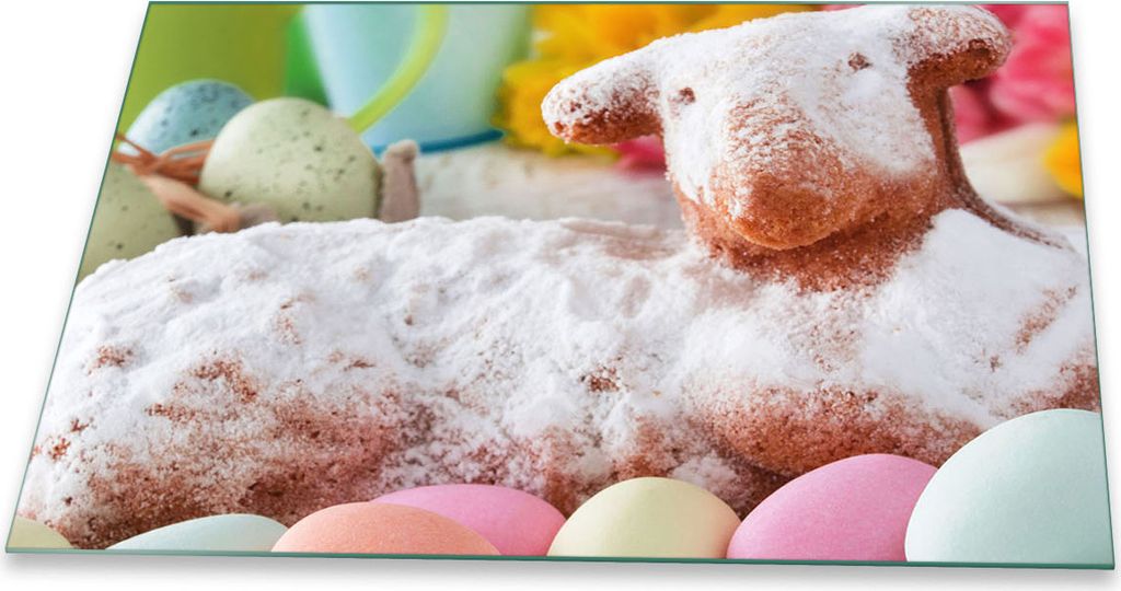 Herdabdeckplatte Glaskeramik 1 Teilig 80x52 Ostern Bunt Abdeckung Glas Spritzschutz